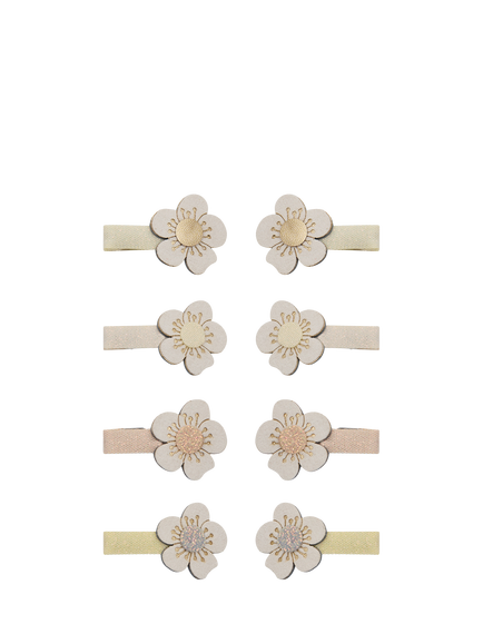 Mimi & Lula Kids' Blossom Mini Hair Clips, Pack of 8, Neutral
