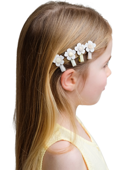 Mimi & Lula Kids' Blossom Mini Hair Clips, Pack of 8 - view 2, Neutral