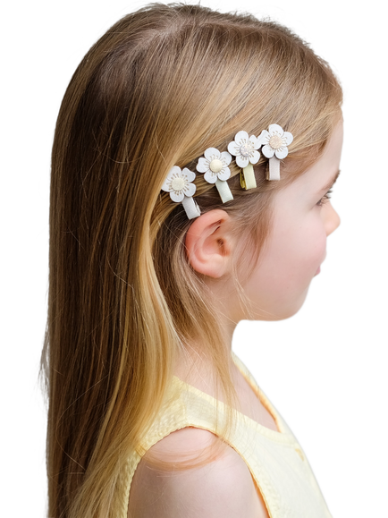 Mimi & Lula Kids' Blossom Mini Hair Clips, Pack of 8 - view 2, Neutral