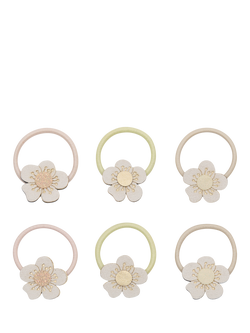 Mimi & Lula Kids' Blossom Mini Hair Ponies, Pack of 6, Neutral, Neutral