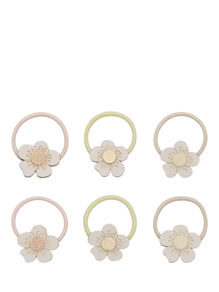 Mimi & Lula Kids' Blossom Mini Hair Ponies, Pack of 6, Neutral, Neutral
