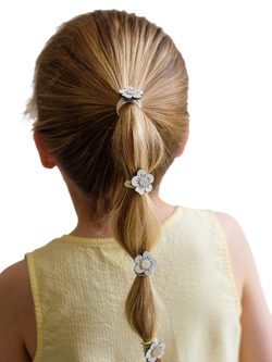 Mimi & Lula Kids' Blossom Mini Hair Ponies, Pack of 6, Neutral - view 2, Neutral