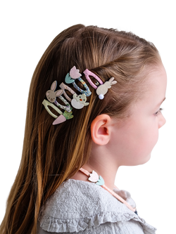 Mimi & Lula Kids' Mini Hair Clips, Pack of 5, Pastels - view 2, Pastels