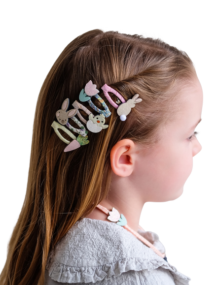 Mimi & Lula Kids' Mini Hair Clips, Pack of 5, Pastels - view 2, Pastels