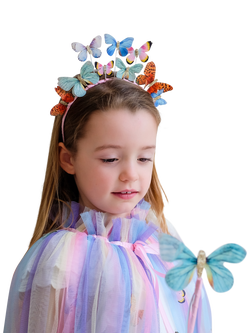 Mimi & Lula Kids' Butterfly Headdress, Multi - view 2, Multi