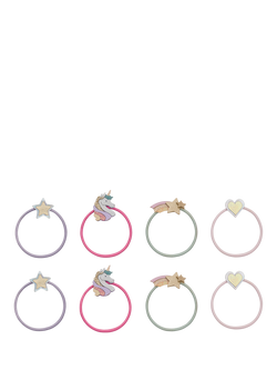 Mimi & Lula Kids' Dreamy Unicorn Hair Clips, Pack of 8, Multi, Multi