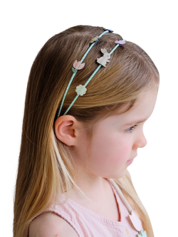 Mimi & Lula Kids' Bunny Double Alice Head Band, Pastel - view 2, Pastel
