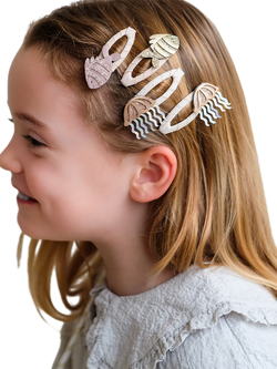 Mimi & Lula Kids' Fishy Friends Hair Clips, Pack of 4, Metallic - view 2, Metallic