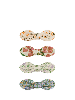 Mimi & Lula Kids' Floral Bow Hair Clips, Pack of 4, Multi, Multi
