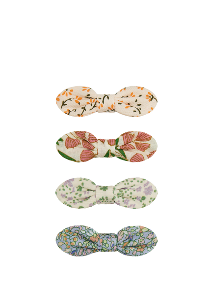 Mimi & Lula Kids' Floral Bow Hair Clips, Pack of 4, Multi, Multi