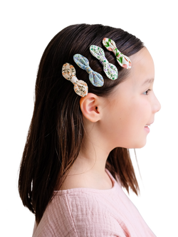 Mimi & Lula Kids' Floral Bow Hair Clips, Pack of 4, Multi - view 2, Multi