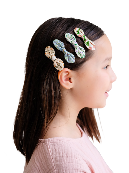 Mimi & Lula Kids' Floral Bow Hair Clips, Pack of 4, Multi - view 2, Multi