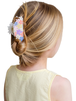 Mimi & Lula Kids' Flower Claw Clip, Pastel - view 2, Pastel