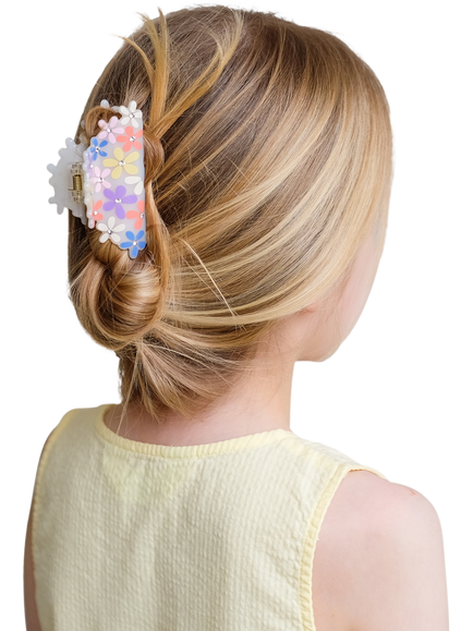 Mimi & Lula Kids' Flower Claw Clip, Pastel - view 2, Pastel