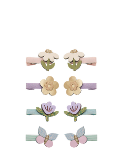 Mimi & Lula Kids' Flower and Butterfly Mini Hair Clips, Pack of 8, Multi, Multi