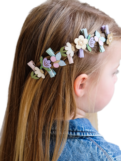 Mimi & Lula Kids' Flower and Butterfly Mini Hair Clips, Pack of 8, Multi - view 2, Multi