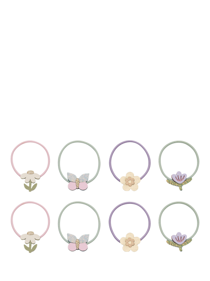 Mimi & Lula Kids' Flower and Butterfly Hair Ponies, Pack of 8, Multi, Multi