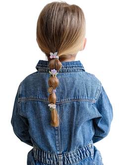 Mimi & Lula Kids' Flower and Butterfly Hair Ponies, Pack of 8, Multi - view 2, Multi