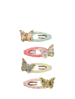 Mimi & Lula Kids' Floral Butterfly Hair Clips, Pack of 4, Multi, Multi