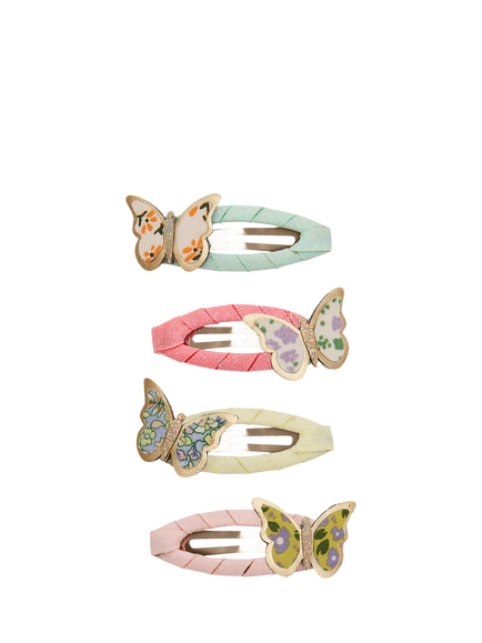 Mimi & Lula Kids' Floral Butterfly Hair Clips, Pack of 4, Multi, Multi