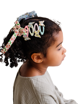 Mimi & Lula Kids' Floral Butterfly Hair Clips, Pack of 4, Multi - view 2, Multi