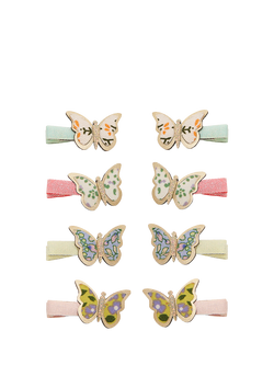 Mimi & Lula Kids' Floral Butterfly Hair Clips, Pack of 8, Multi, Multi