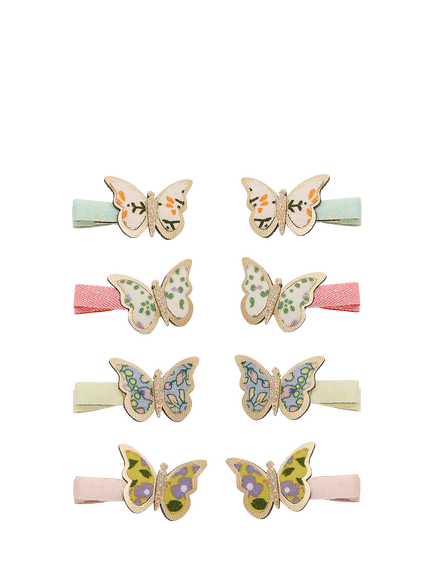 Mimi & Lula Kids' Floral Butterfly Hair Clips, Pack of 8, Multi, Multi