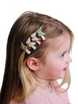 Mimi & Lula Kids' Floral Butterfly Hair Clips, Pack of 8, Multi - view 2, Multi