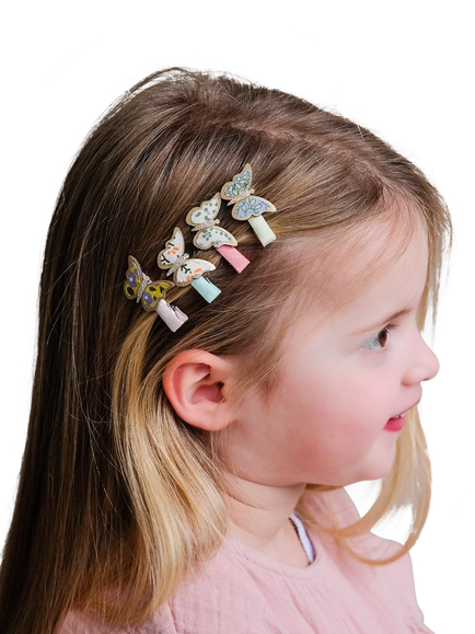 Mimi & Lula Kids' Floral Butterfly Hair Clips, Pack of 8, Multi - view 2, Multi