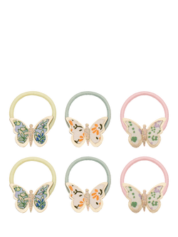 Mimi & Lula Kids' Floral Butterfly Mini Hair Ponies, Pack of 6, Multi, Multi