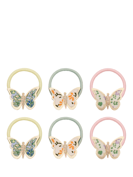 Mimi & Lula Kids' Floral Butterfly Mini Hair Ponies, Pack of 6, Multi, Multi