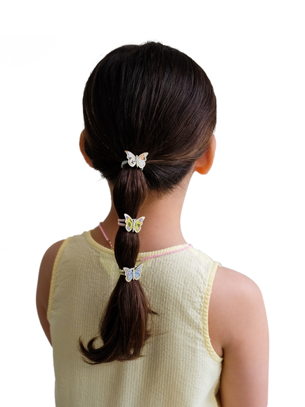 Mimi & Lula Kids' Floral Butterfly Mini Hair Ponies, Pack of 6, Multi - view 2, Multi