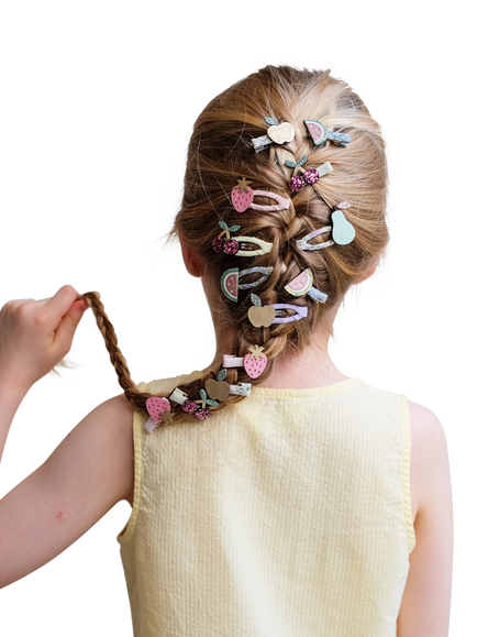 Mimi & Lula Kids' Fruit Salad Hair Clips, Pack of 8, Multi - view 2, Multi