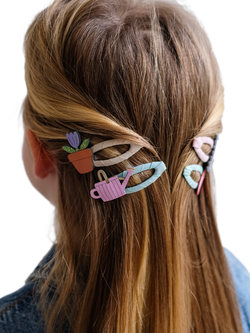 Mimi & Lula Kids' Gardening Hair Clips, Pack of 4, Multi - view 2, Multi