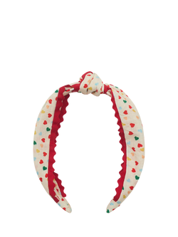 Mimi & Lula Kids' Heart Print Knotted Alice Head Band, Multi, Multi