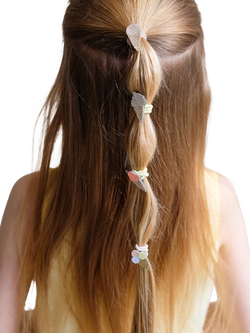 Mimi & Lula Kids' Mini Ice Cream Hair Ponies, Pack of 8, Neutral - view 2, Neutral