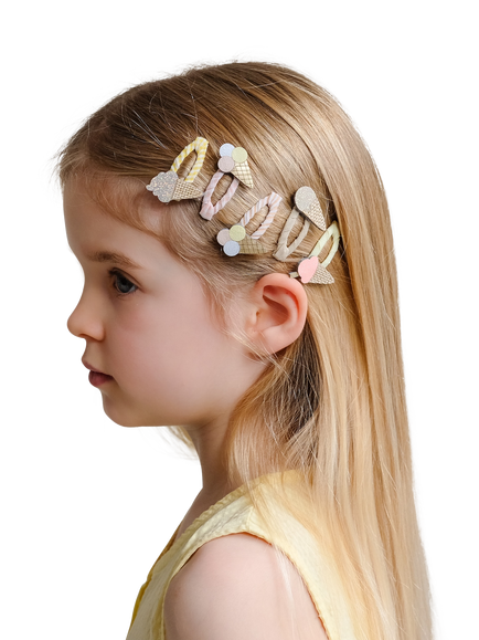 Mimi & Lula Kids' Mini Ice Cream Hair Clips, Pack of 5, Multi - view 2, Multi