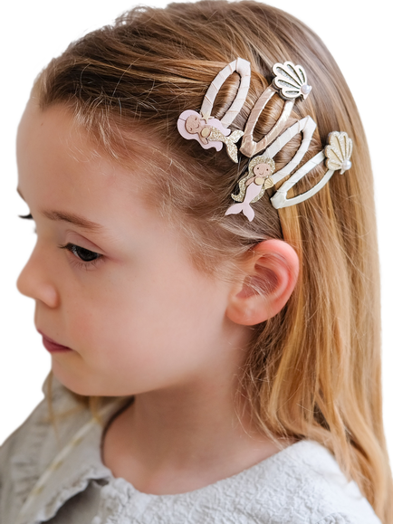 Mimi & Lula Kids' Mermaid Hair Clips, Pack of 4, Metallic - view 2, Metallic