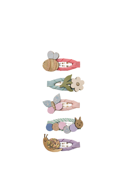 Mimi & Lula Kids' Mini Bug Beasts Hair Clips, Pack of 5, Multi, Multi