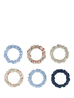 Mimi & Lula Kids' Mixed Print Scrunchies, Pack of 6, Multi, Multi