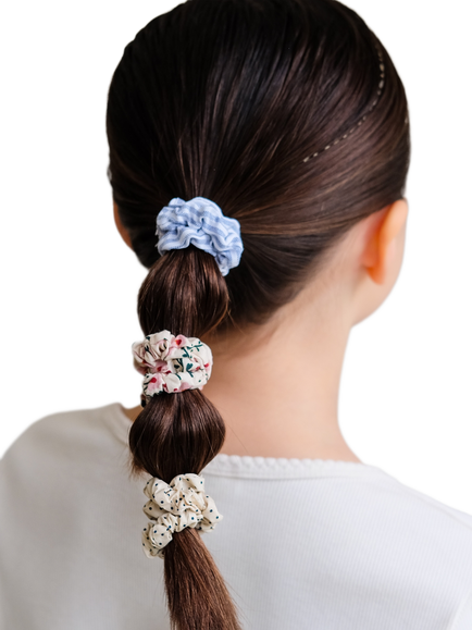 Mimi & Lula Kids' Mixed Print Scrunchies, Pack of 6, Multi - view 2, Multi