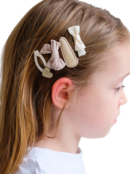 Mimi & Lula Kids' My First Hair Accessories Starter Set, Pack of 14, Neutral - view 2, Neutral