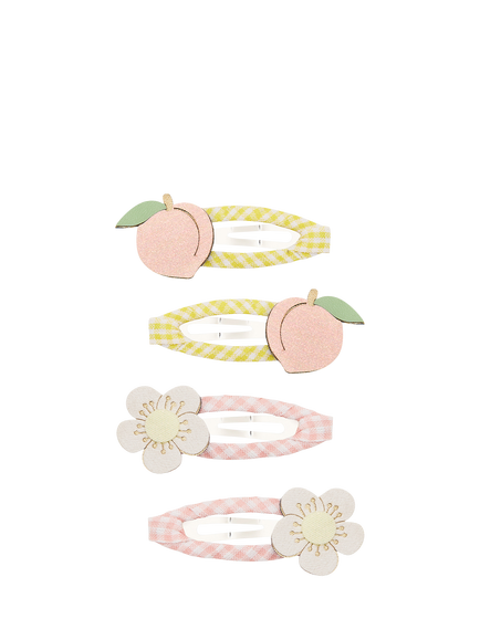 Mimi & Lula Kids' Peach Blossom Hair Clips, Pack of 4, Multi, Multi