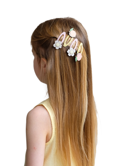 Mimi & Lula Kids' Peach Blossom Hair Clips, Pack of 4, Multi - view 2, Multi