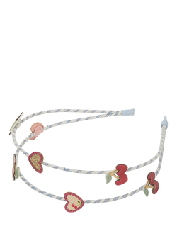 Mimi & Lula Kids' Cherries Double Alice Head Band, Blue - view 2, Blue