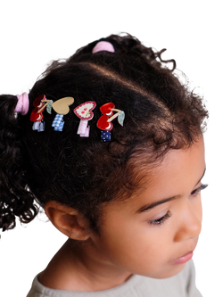 Mimi & Lula Kids' Cherry Mini Hair Clips, Pack of 8, Red - view 2, Red