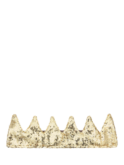 Mimi & Lula Kids' Sequin Crown, Gold, Gold