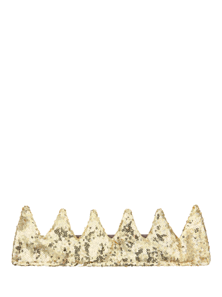 Mimi & Lula Kids' Sequin Crown, Gold, Gold