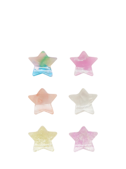 Mimi & Lula Kids' Mini Star Claw Clips, Pack of 6, Multi, Multi