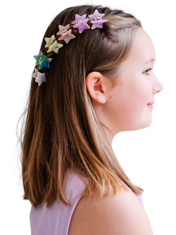 Mimi & Lula Kids' Mini Star Claw Clips, Pack of 6, Multi - view 2, Multi